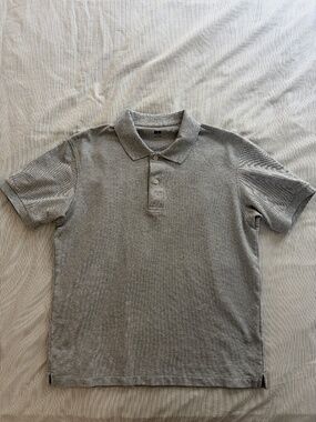 Uniqlo Pique Polo Shirt, Medium, Grey